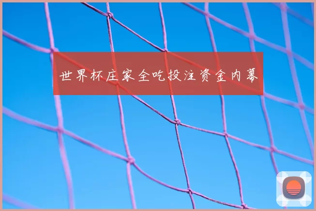 世界杯庄家全吃投注资金内幕